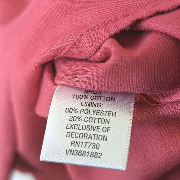 Merona Dark Salmon Tulle Embellished Pleated Shoulder Shift Dress size M - Picture 9 of 9